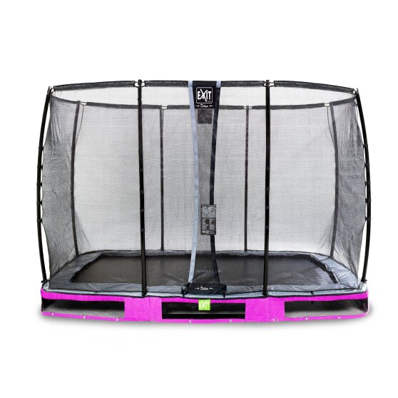 EXIT Elegant Premium Inground-Trampolin 214x366cm mit Deluxe Sicherheitsnetz - lila