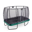 EXIT Elegant Premium Trampolin 214x366cm mit Deluxe Sicherheitsnetz - grün