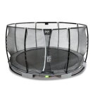 EXIT Elegant Premium Inground-Trampolin ø427cm mit Deluxe Sicherheitsnetz - grau