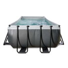 EXIT Black Leather Pool 400x200x122cm mit Filterpumpe - schwarz