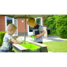 EXIT Aksent Sand,- Wasser- und Picknicktisch (2 Bänke) mit Sonnenschirm und Gartenwerkzeugen