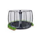 EXIT Supreme ebenerdiges Trampolin ø305cm mit Sicherheitsnetz - grau