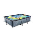 EXIT Stone Pool 300x200x65cm mit Filterpumpe - grau