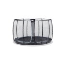 EXIT Supreme ebenerdiges Trampolin ø305cm mit Sicherheitsnetz - grau