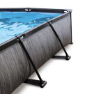 EXIT Black Wood Pool 300x200x65cm mit Filterpumpe - schwarz