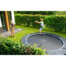 EXIT Dynamic ebenerdiges Trampolin ø366cm mit Freezone Sicherheitsplatten - schwarz