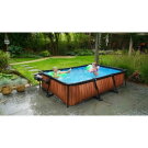 EXIT Wood Pool 300x200x65cm mit Filterpumpe - braun