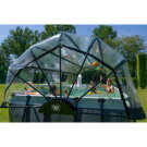 EXIT Black Leather Pool 540x250x122cm mit Sandfilterpumpe und Abdeckung - schwarz