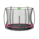 EXIT Silhouette Bodentrampolin ø305cm mit Sicherheitsnetz - rosa