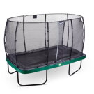 EXIT Elegant Trampolin 214x366cm mit Economy Sicherheitsnetz - grün
