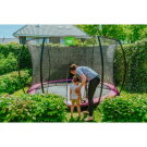 EXIT Silhouette Bodentrampolin ø366cm mit Sicherheitsnetz - rosa