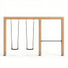 EXIT Linea Massiv 140 doppelte Holzschaukel mit Reckstange