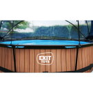EXIT Wood Pool ø360x76cm mit Filterpumpe und Abdeckung - braun