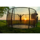 EXIT Dynamic ebenerdiges Trampolin ø366cm mit Sicherheitsnetz - schwarz