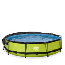 EXIT Lime Pool ø360x76cm mit Filterpump und Sonnensegel - grün
