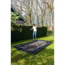 EXIT Dynamic ebenerdiges Trampolin 275x458cm mit Freezone Sicherheitsplatten - schwarz
