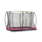 EXIT Silhouette Bodentrampolin 244x366cm mit Sicherheitsnetz - rosa