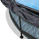 EXIT Stone Pool &oslash;360x76cm mit Filterpump und Sonnensegel - grau