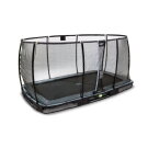 EXIT Elegant Premium Inground-Trampolin 244x427cm mit Deluxe Sicherheitsnetz - schwarz