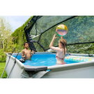 EXIT Soft Grey Pool 300x200x65cm mit Filterpumpe und Abdeckung - grau