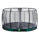 EXIT Elegant Premium Inground-Trampolin ø427cm mit Deluxe Sicherheitsnetz - grün