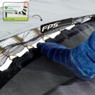 EXIT Elegant Premium Inground-Trampolin 244x427cm mit Deluxe Sicherheitsnetz - schwarz