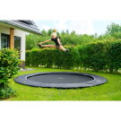 EXIT Dynamic ebenerdiges Trampolin ø305cm mit Freezone Sicherheitsplatten - schwarz