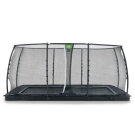 EXIT Dynamic ebenerdiges Trampolin 305x519cm mit Sicherheitsnetz - schwarz