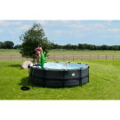 EXIT Stone Pool &oslash;450x122cm mit Sandfilterpumpe - grau
