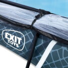 EXIT Stone Pool 220x150x65cm mit Filterpumpe und Abdeckung - grau