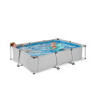 EXIT Soft Grey Pool 300x200x65cm mit Filterpumpe - grau