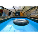 EXIT Black Leather Pool 400x200x100cm mit Sandfilterpumpe und Abdeckung und W&auml;rmepumpe - schwarz