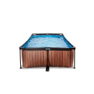 EXIT Wood Pool 220x150x65cm mit Filterpumpe - braun