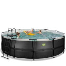 EXIT Black Leather Pool &oslash;488x122cm mit Filterpumpe - schwarz