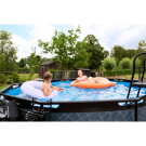 EXIT Black Leather Pool ø360x122cm mit Sandfilterpumpe - schwarz