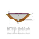 EXIT Silhouette Bodentrampolin ø244cm - rosa