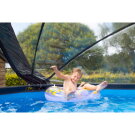 EXIT Black Leather Pool ø360x122cm mit Sandfilterpumpe und Abdeckung und Zubehörset - schwarz