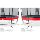 EXIT Elegant Premium Trampolin ø366cm mit Deluxe Sicherheitsnetz - rot