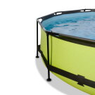 EXIT Lime Pool &oslash;300x76cm mit Filterpumpe und Abdeckung und Sonnensegel - gr&uuml;n