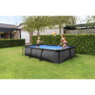 EXIT Black Wood Pool 300x200x65cm mit Filterpumpe - schwarz