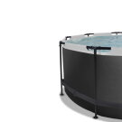 EXIT Black Leather Pool ø360x122cm mit Sandfilterpumpe - schwarz
