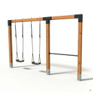 EXIT Linea Robust 110 doppelte Holzschaukel mit Reckstange