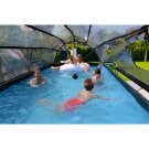 EXIT Stone Pool 540x250x100cm mit Sandfilterpumpe und Abdeckung und W&auml;rmepumpe - grau