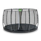 EXIT Dynamic ebenerdiges Trampolin ø366cm mit Sicherheitsnetz - schwarz