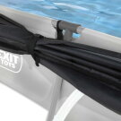 EXIT Soft Grey Pool 300x200x65cm mit Filterpumpe und Sonnensegel - grau