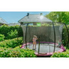 EXIT Silhouette Bodentrampolin ø366cm mit Sicherheitsnetz - rosa