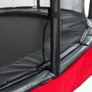 EXIT Elegant Premium Inground-Trampolin ø427cm mit Deluxe Sicherheitsnetz - rot