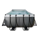 EXIT Black Leather Pool 400x200x122cm mit Sandfilterpumpe - schwarz