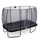 EXIT Elegant Trampolin 214x366cm mit Economy Sicherheitsnetz - schwarz