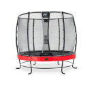EXIT Elegant Premium Trampolin ø253cm mit Deluxe Sicherheitsnetz - rot